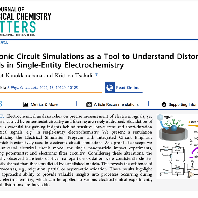 Image of: Electronic Circuit Simulations as a Tool to Understand Distorted Signals in Single-Entity Electrochemistry